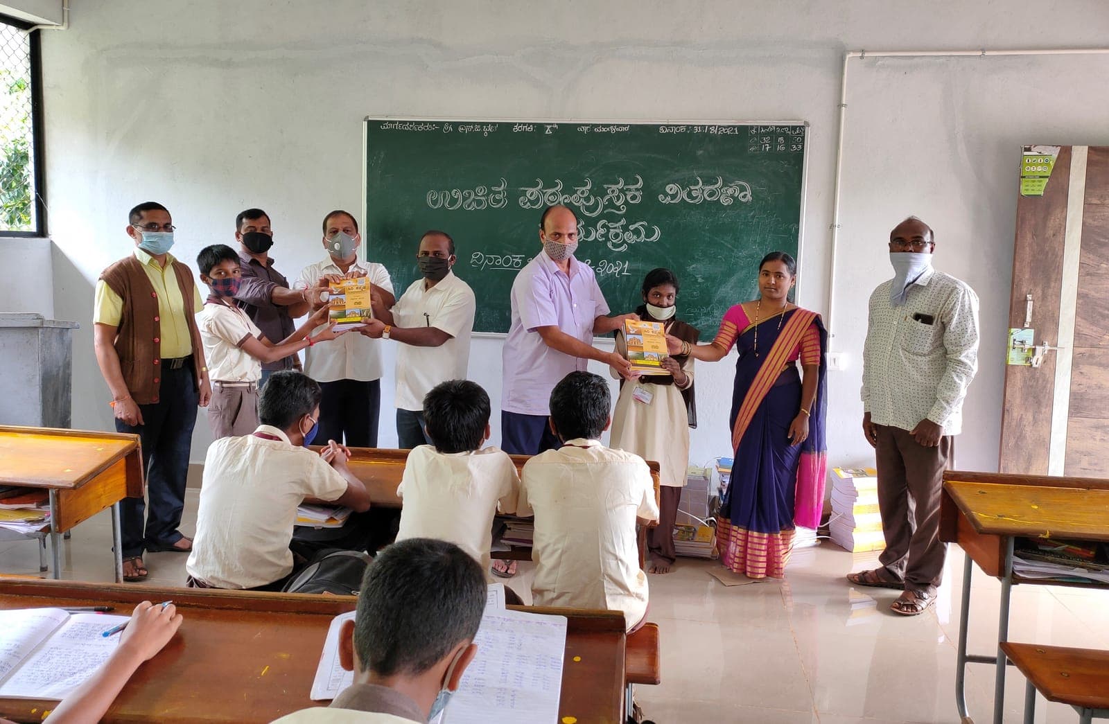 Textbook distribution to students