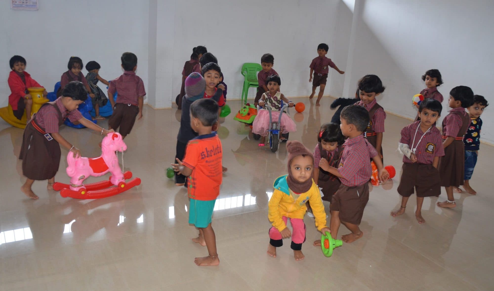 Pre-primary children playing at Balavihara